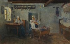 Above the Cradle, 1906. Creator: Gustav Mally