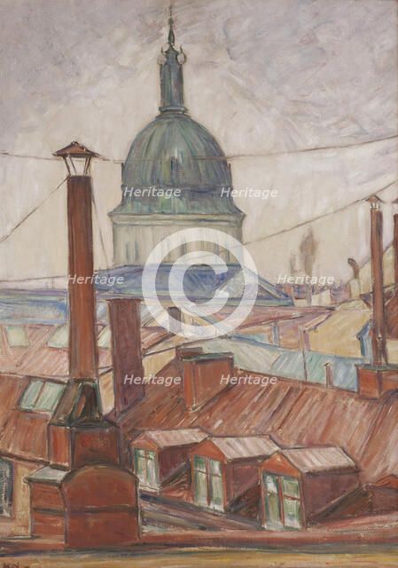 Above the Rooftops, Östermalm, Stockholm. Creator: Karl Nordström.
