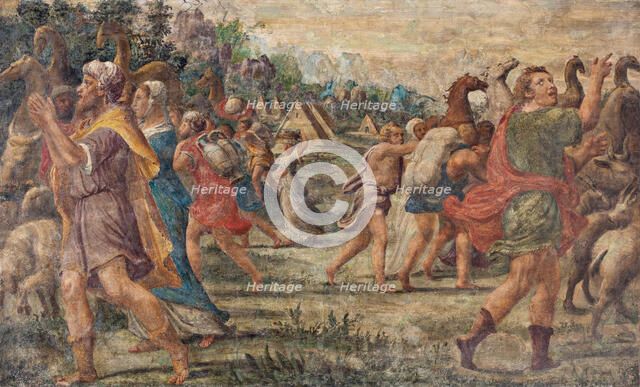 Abram and Lot Separate, 1540-1545. Creator: Giarola (Gerolli), Giovanni (1518-1557).