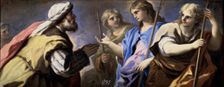 Abraham worshiping the three angels, between 1694 and 1696. Creator: Luca Giordano