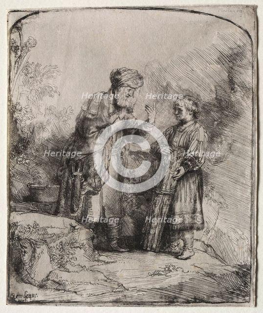 Abraham and Isaac, 1645. Creator: Rembrandt van Rijn (Dutch, 1606-1669).