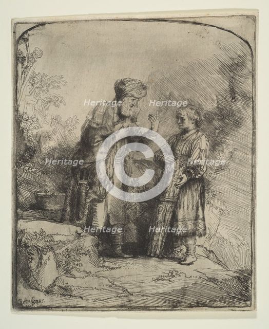 Abraham and Isaac, 1645. Creator: Rembrandt Harmensz van Rijn.