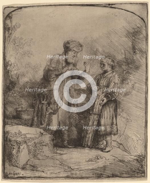 Abraham and Isaac, 1645. Creator: Rembrandt Harmensz van Rijn.