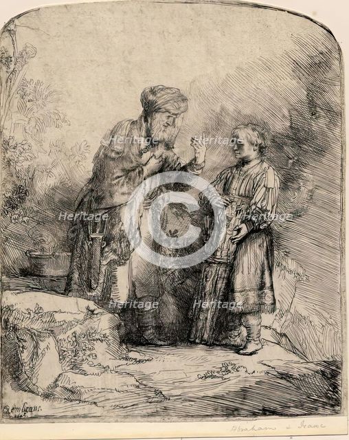 Abraham and Isaac, 1645. Creator: Rembrandt Harmensz van Rijn.
