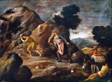 Abraham and Isaac on the Way to the Sacrifice, 17th century. Creator: Pedro Orrente