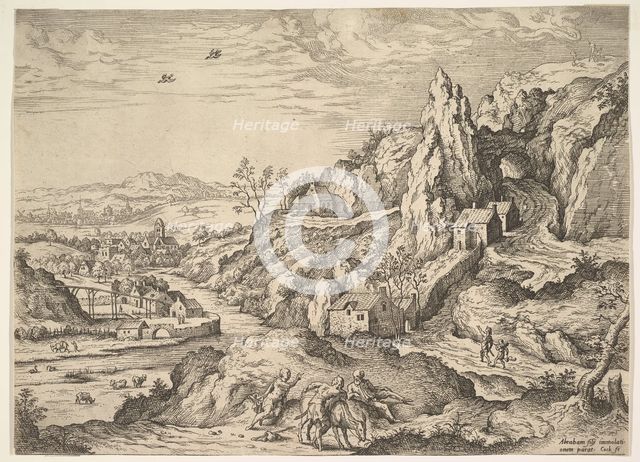 Abraham and Isaac on the way to Sacrifice, 1558. Creator: Hieronymus Cock.
