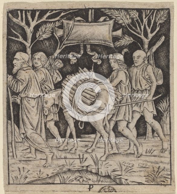Abraham and Isaac on Their Way to Mount Moriah, c. 1490/1510. Creator: Peregrino da Cesena.