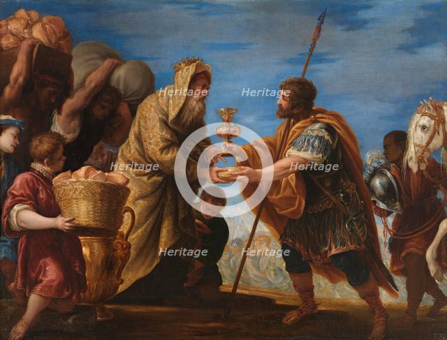 Abraham and Melchizedek, 1668. Creator: Juan Antonio de Frias y Escalante.