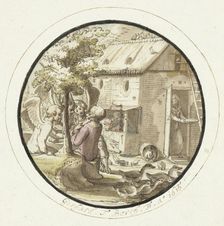 Abraham and the Angels, 1615. Creator: Gerard ter Borch I