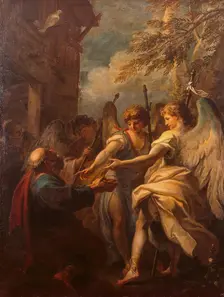 Abraham and the Angels, 1694. Creator: Sebastiano Ricci