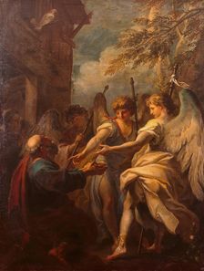 Abraham and the Angels, 1694. Creator: Sebastiano Ricci