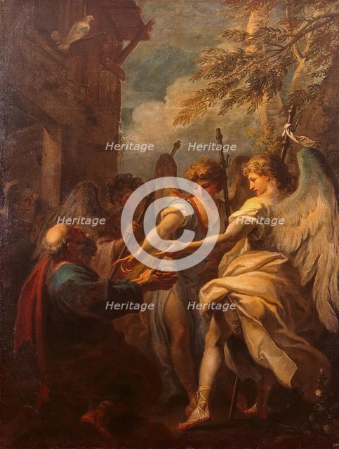 Abraham and the Angels, 1694. Creator: Sebastiano Ricci.