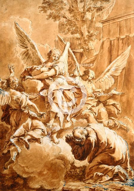 Abraham and the Three Angels, c1750. Creator: Francesco Fontebasso.