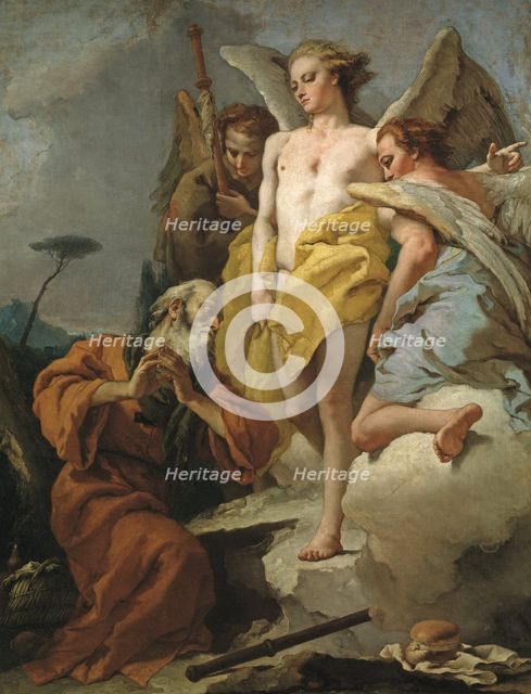 Abraham and the Three Angels, ca 1770. Artist: Tiepolo, Giandomenico (1727-1804)