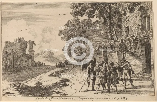 Abraham and the Three Angels. Creator: Herman van Swanevelt.