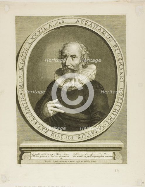 Abraham Bloemaert, 1648. Creator: Claes Jansz Visscher.