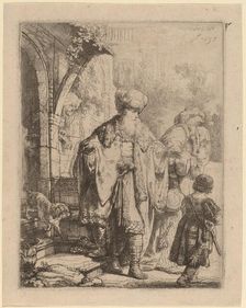 Abraham Casting Out Hagar and Ishmael, 1637. Creator: Rembrandt Harmensz van Rijn