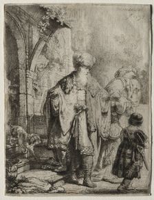 Abraham Casting out Hagar and Ishmael, 1637. Creator: Rembrandt van Rijn (Dutch, 1606-1669)