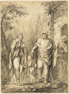 Abraham Casting out Hagar and Ishmael, 1750/1788. Creator: Jean-Pierre-Antoine Tassaert