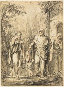 Abraham Casting out Hagar and Ishmael, 1750/1788. Creator: Jean-Pierre-Antoine Tassaert