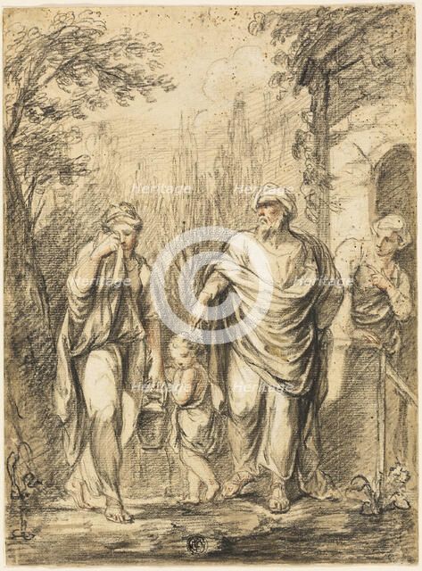 Abraham Casting out Hagar and Ishmael, 1750/1788. Creator: Jean-Pierre-Antoine Tassaert.