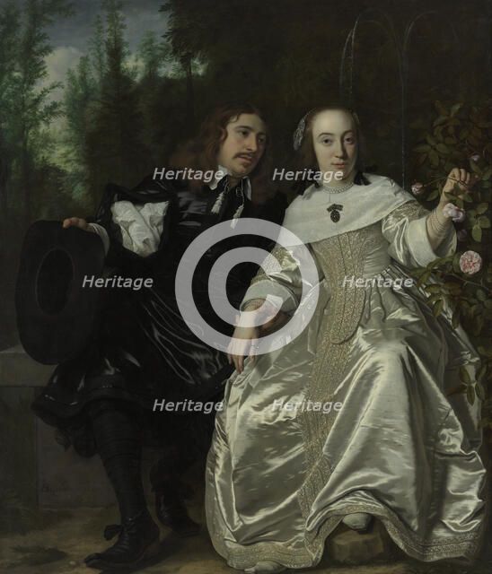 Abraham del Court and his wife Maria de Kaersgieter, 1654. Artist: Helst, Bartholomeus van der (1613-1670)