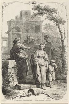 Abraham Dismissing Hagar, c. 1745. Creator: Joseph Wagner