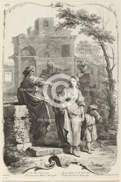 Abraham Dismissing Hagar, c. 1745. Creator: Joseph Wagner.