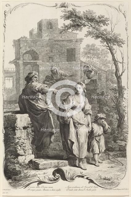 Abraham Dismissing Hagar, c. 1745. Creator: Joseph Wagner.