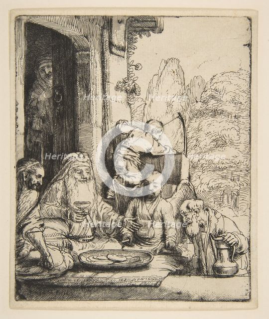 Abraham Entertaining the Angels, 1656. Creator: Rembrandt Harmensz van Rijn.