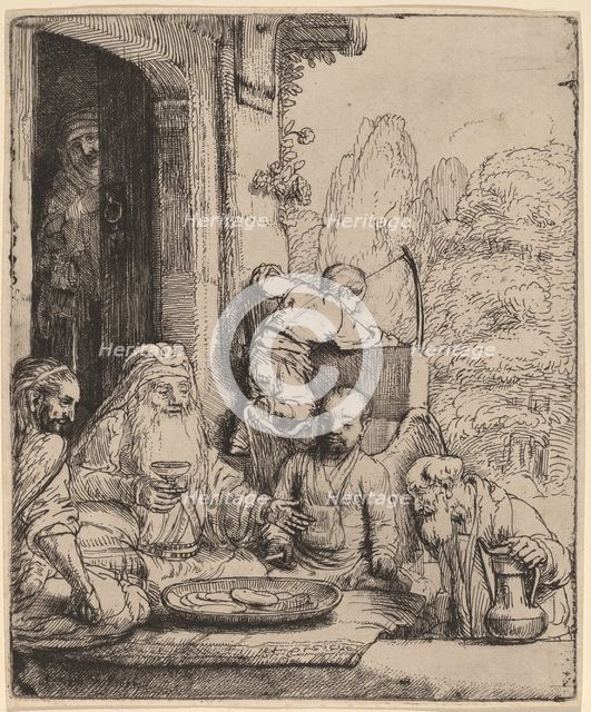 Abraham Entertaining the Angels, 1656. Creator: Rembrandt Harmensz van Rijn.