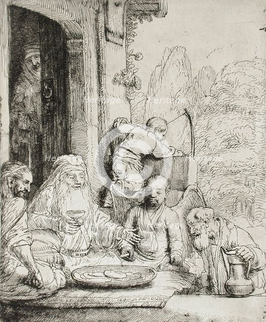 Abraham Entertaining the Angels, 1656. Creator: Rembrandt Harmensz van Rijn.