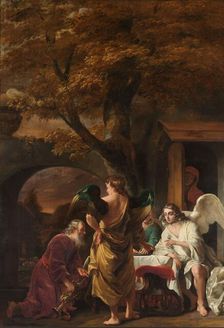 Abraham Entertaining the Three Angels, 1660-1663. Creator: Ferdinand Bol