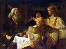 Abraham entertaining the three angels (Genesis 18:9-15), 1640. Creator: Jan Victors