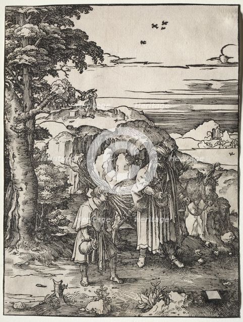 Abraham Going to Sacrifice Isaac, 1517-1519. Creator: Lucas van Leyden (Dutch, 1494-1533).