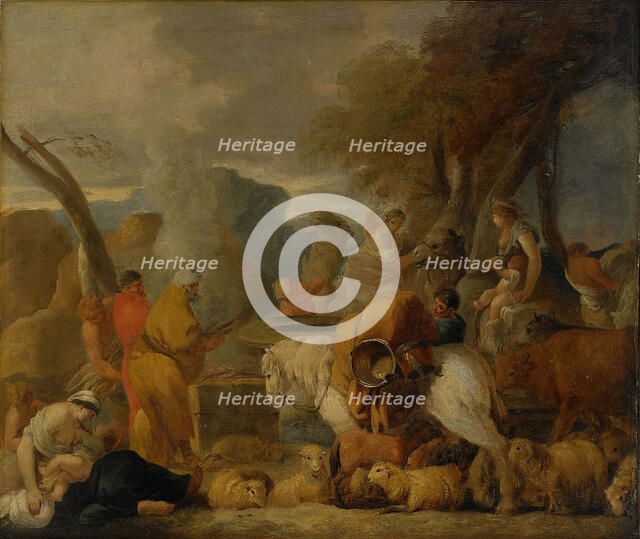 Abraham in Egypt. Artist: Bourdon, Sébastien (1616-1671)