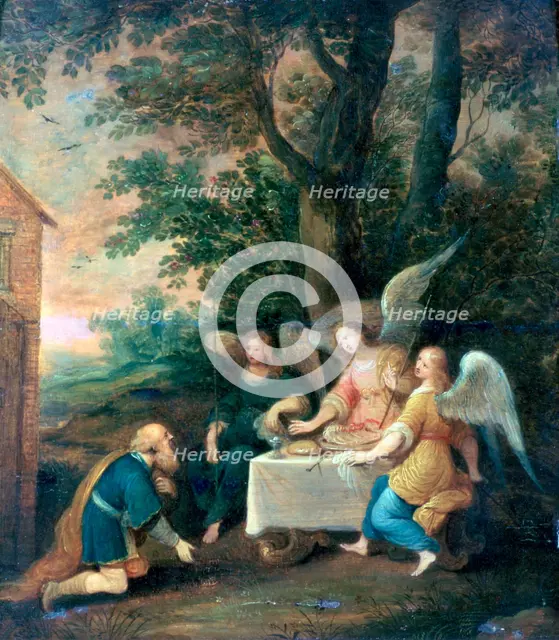 'Abraham Kneels in front of Three Angels', 1581-1642. Artist: Frans Francken II