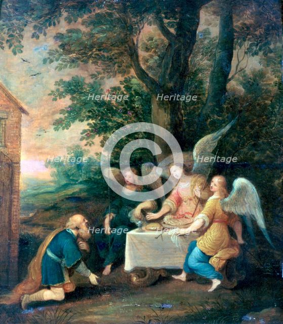 'Abraham Kneels in front of Three Angels', 1581-1642. Artist: Frans Francken II