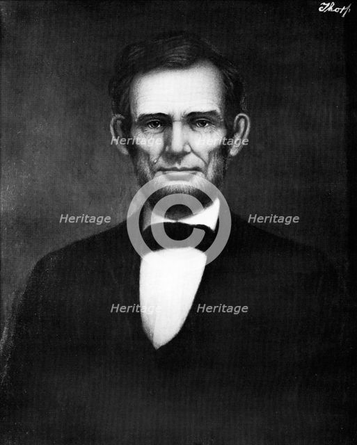 Abraham Lincoln, 16th President of the United States, (early 20th century).Artist: Freeman Thorp