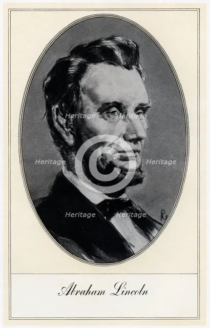 Abraham Lincoln, 16th President of the United States, (early 20th century). Artist: Gordon Ross