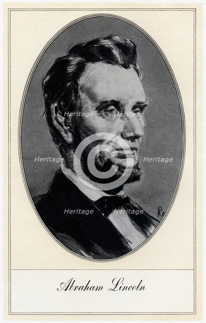 Abraham Lincoln, 16th President of the United States, (early 20th century). Artist: Gordon Ross