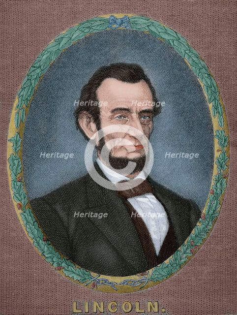 Abraham Lincoln (1809-1865), 16th President of the United States, 1885.  Creator: Unknown.