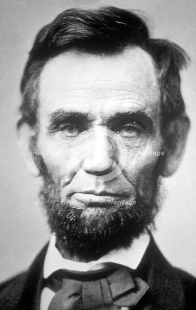 Abraham Lincoln (1809 - 1865). Sixteenth President of USA.