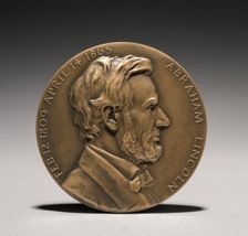 Abraham Lincoln Medal , 1900s. Creator: Charles Calverley (American, 1833-1914)