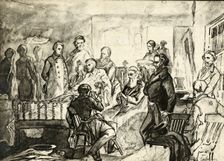 Abraham Lincoln on his Death Bed, c. 1865
