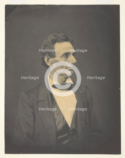 Abraham Lincoln, Springfield, Illinois, June 3, 1860, printed c. 1880. Creator: Alexander Hesler.