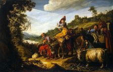 Abraham on the Road to Canaan 1614. Creator: Lastman, Pieter Pietersz. (1583-1633)