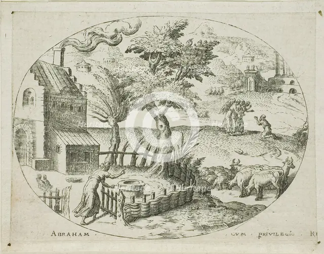 Abraham Receiving the Three Angels, n.d. Creator: Etienne Delaune.