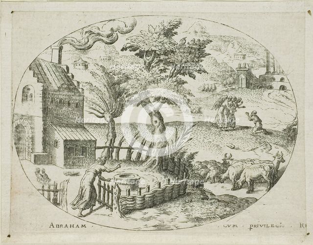 Abraham Receiving the Three Angels, n.d. Creator: Etienne Delaune.
