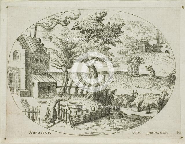 Abraham Receiving the Three Angels, n.d. Creator: Etienne Delaune.